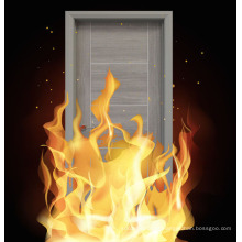 Porta da prova de incêndio da UL Rótulo Incêndio de madeira interna Classificação da porta de madeira com dobradiças.
